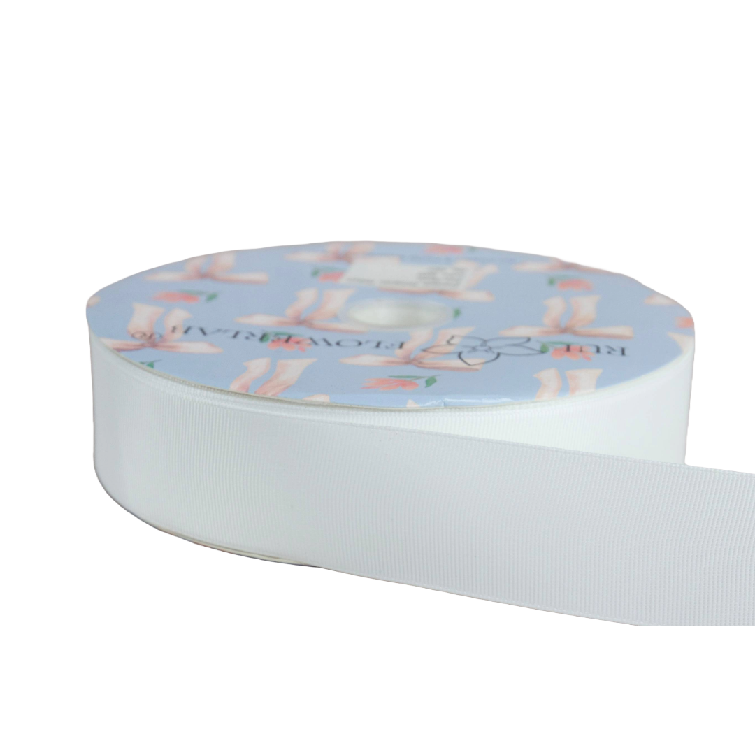 Premium Grosgrain Ribbon Off White 8002 (38mm x 91.5m)