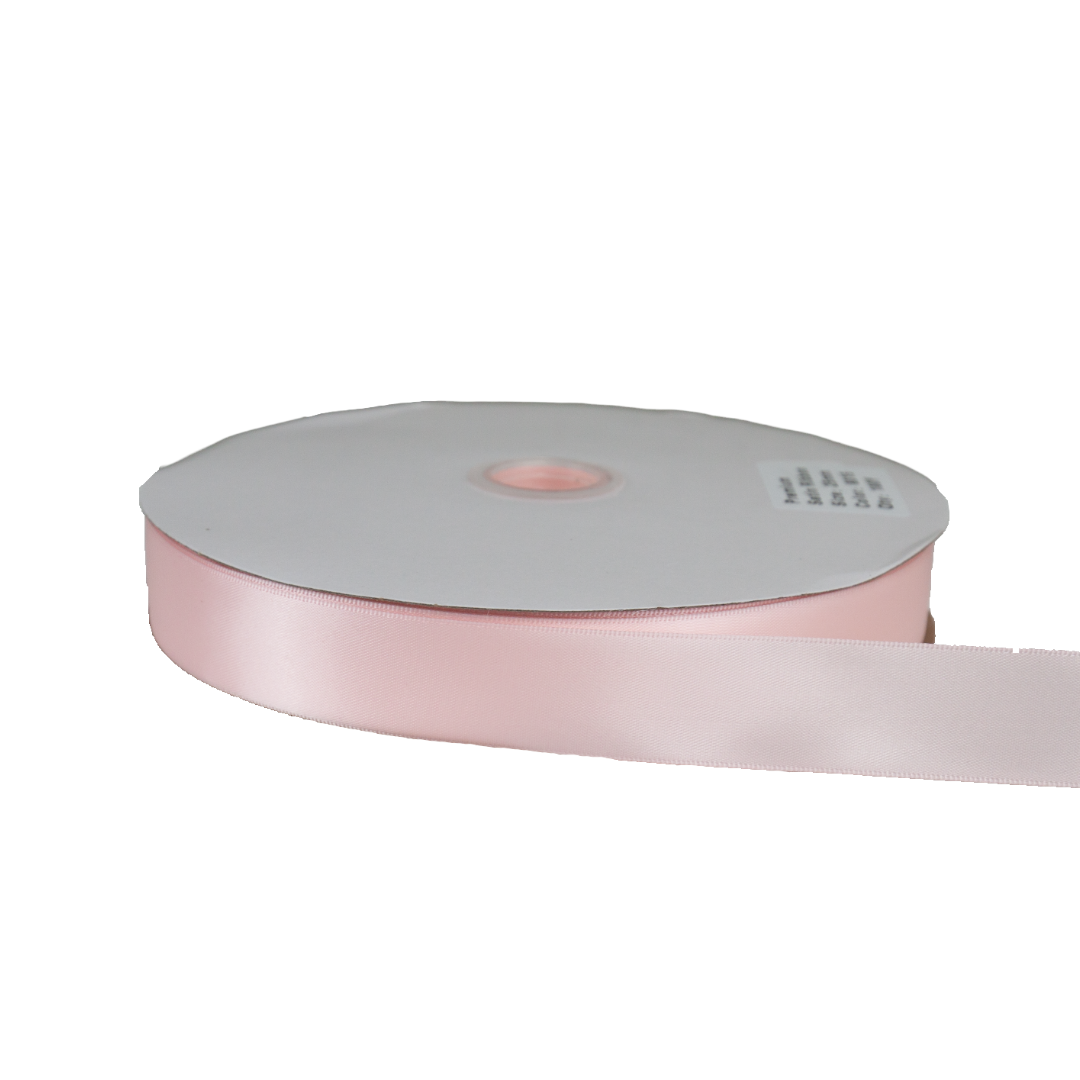 Premium Double Sided Satin Ribbon Powder Pink 8015 (25mm x 91.5m)