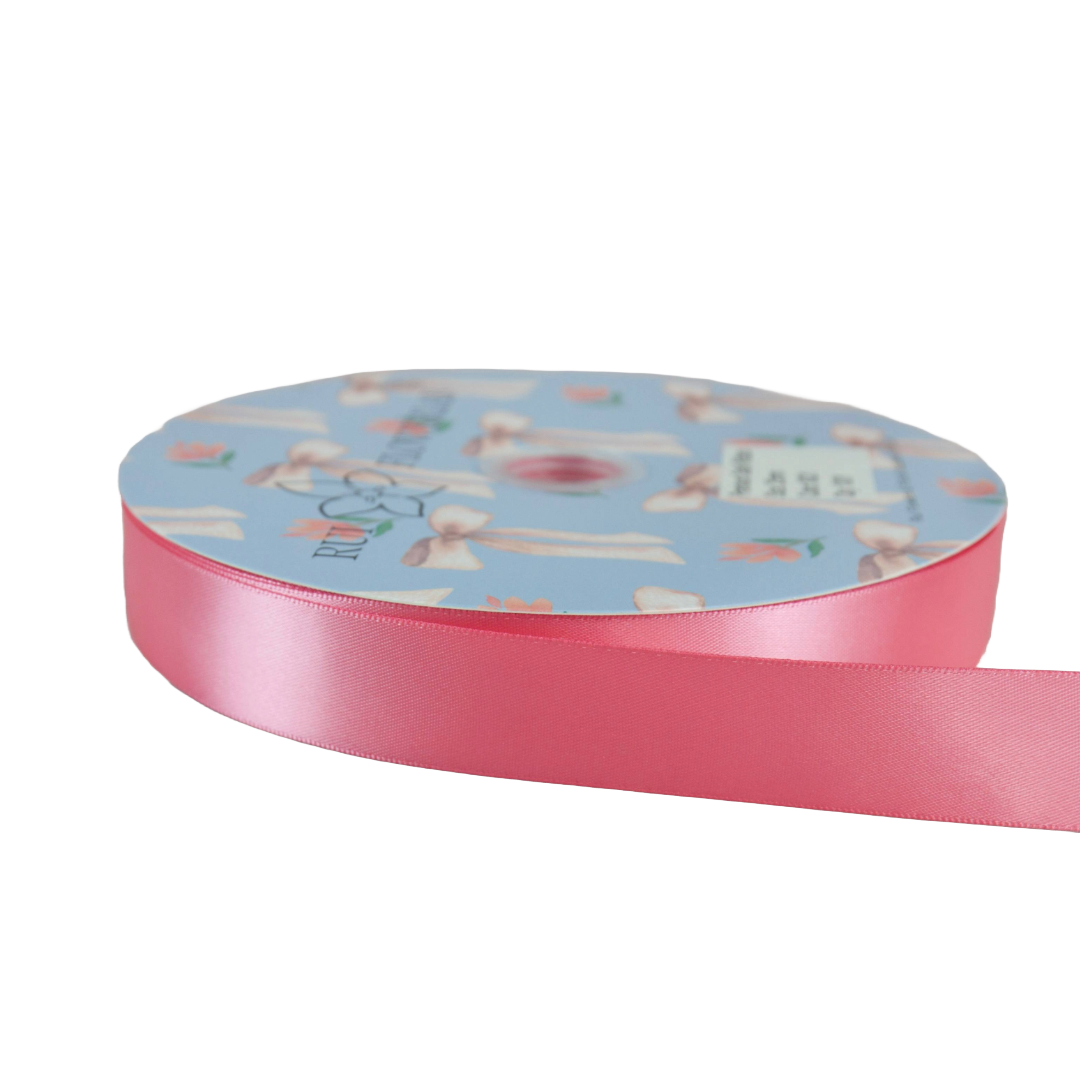 Premium Double Sided Satin Ribbon Hot Pink 8021 (25mm x 91.5m)