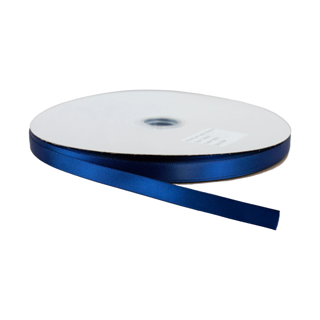 Premium Double Sided Satin Ribbon 8101 Navy (10mm x 91.5m)