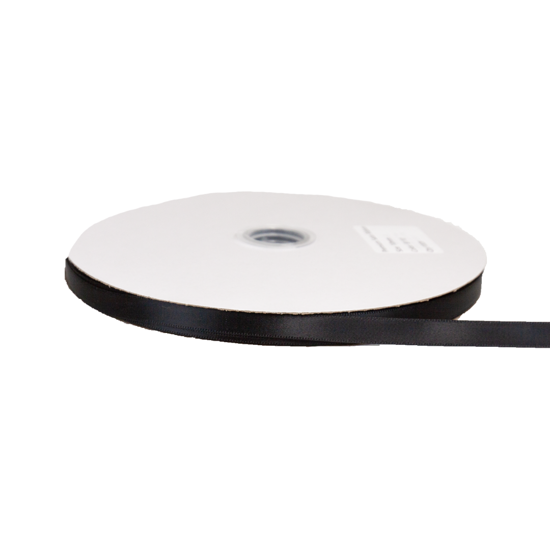 Premium Double Sided Satin Ribbon Black 8110 (10mm x 91.5m)
