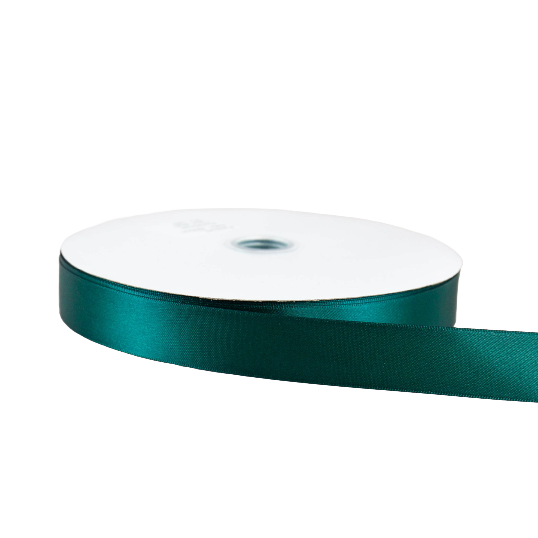 Premium Double Sided Satin Ribbon Teal 8132 (25mm x 91.5m)