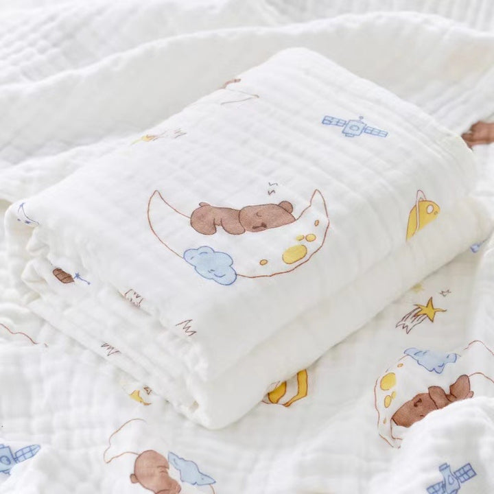 Manon Des Pres®️ Premium Baby Hamper Gift Basket Bear Ozzy Beige with 100% Cotton Blanket