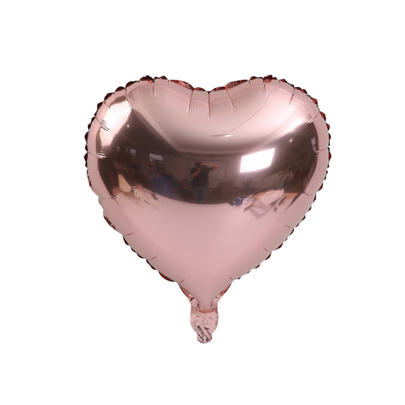 Foil Ballon 18" Heart Shaped Blush Pink 20pc with Ballon Ribbon