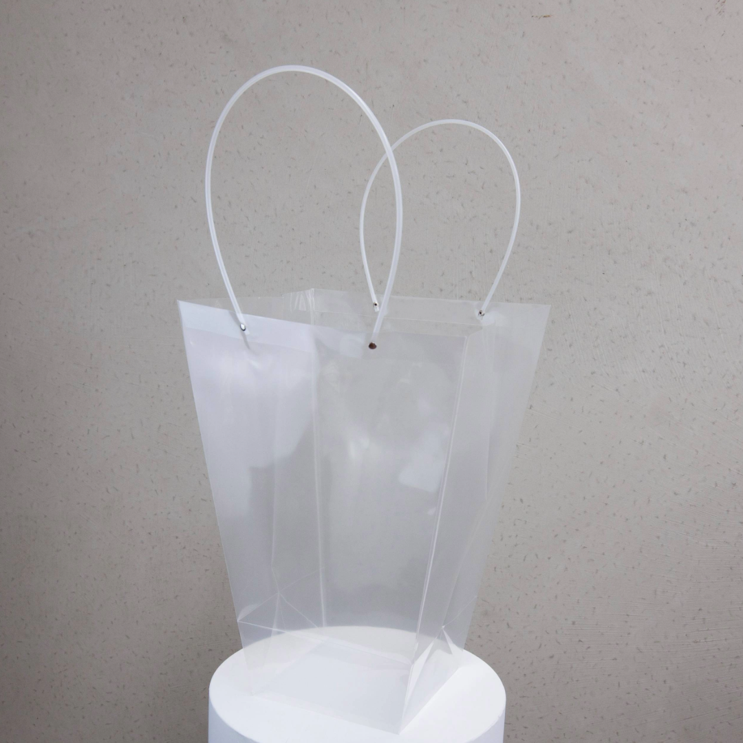Flower Carry Bag Gift Bag Tapered Gift Bag Clear Pack 10 (39x19x47cmH)