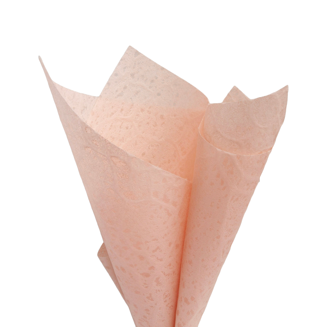 Embossed Non-woven Flower Wrap Coral Dusty Pink 80gsm Pack 50 (50x70cm)