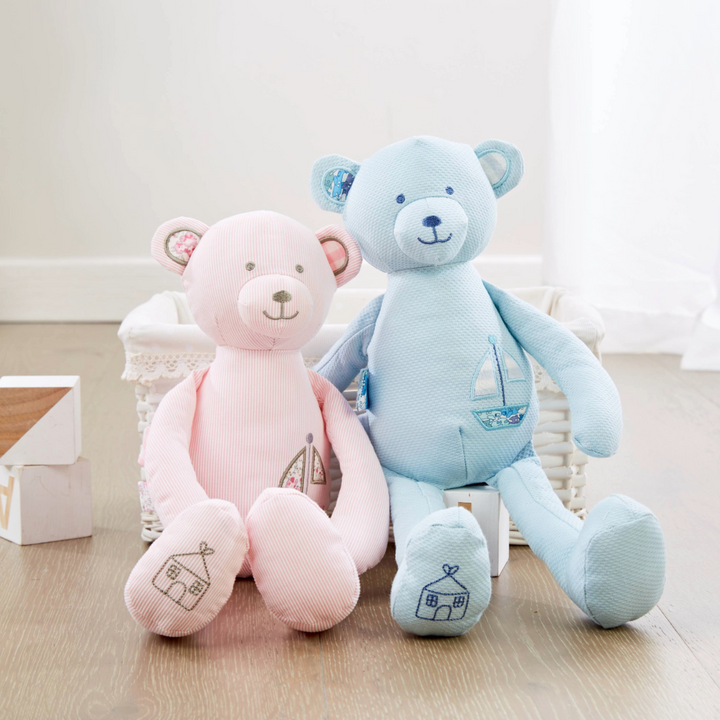 Manon Des Pres®️ Premium Baby Hamper Gift Basket Bear Pink with 100% Cotton Blanket