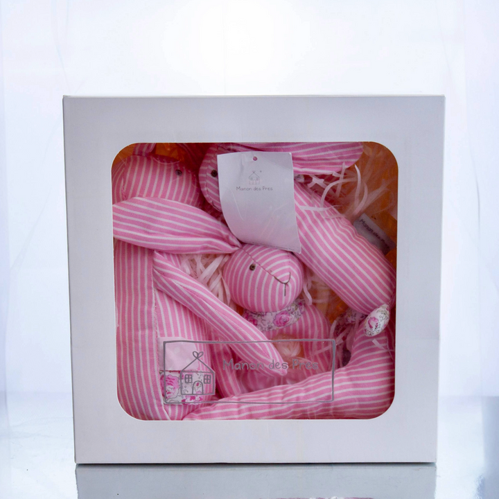 Manon Des Pres®️ Premium Baby Hamper Pink Bunny Rattle Gift Set