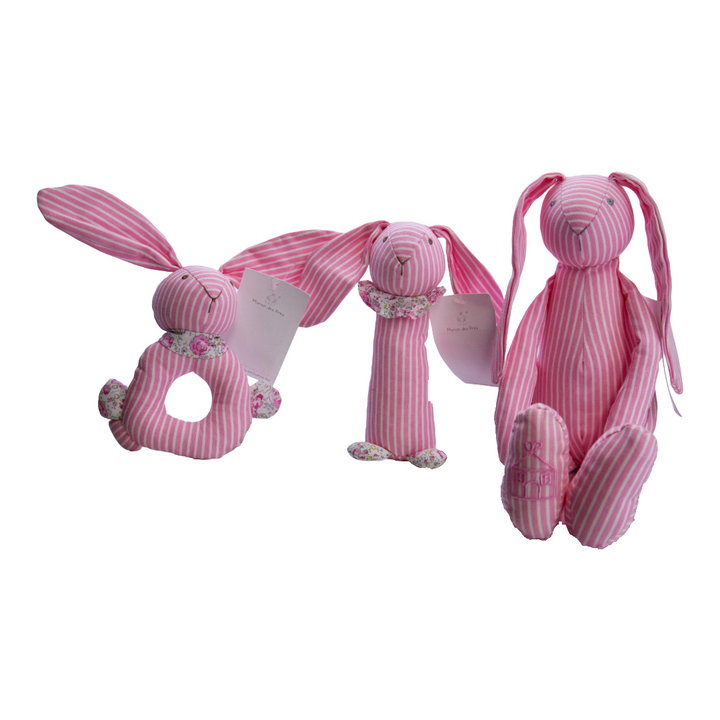 Manon Des Pres®️ Premium Baby Hamper Pink Bunny Rattle Gift Set