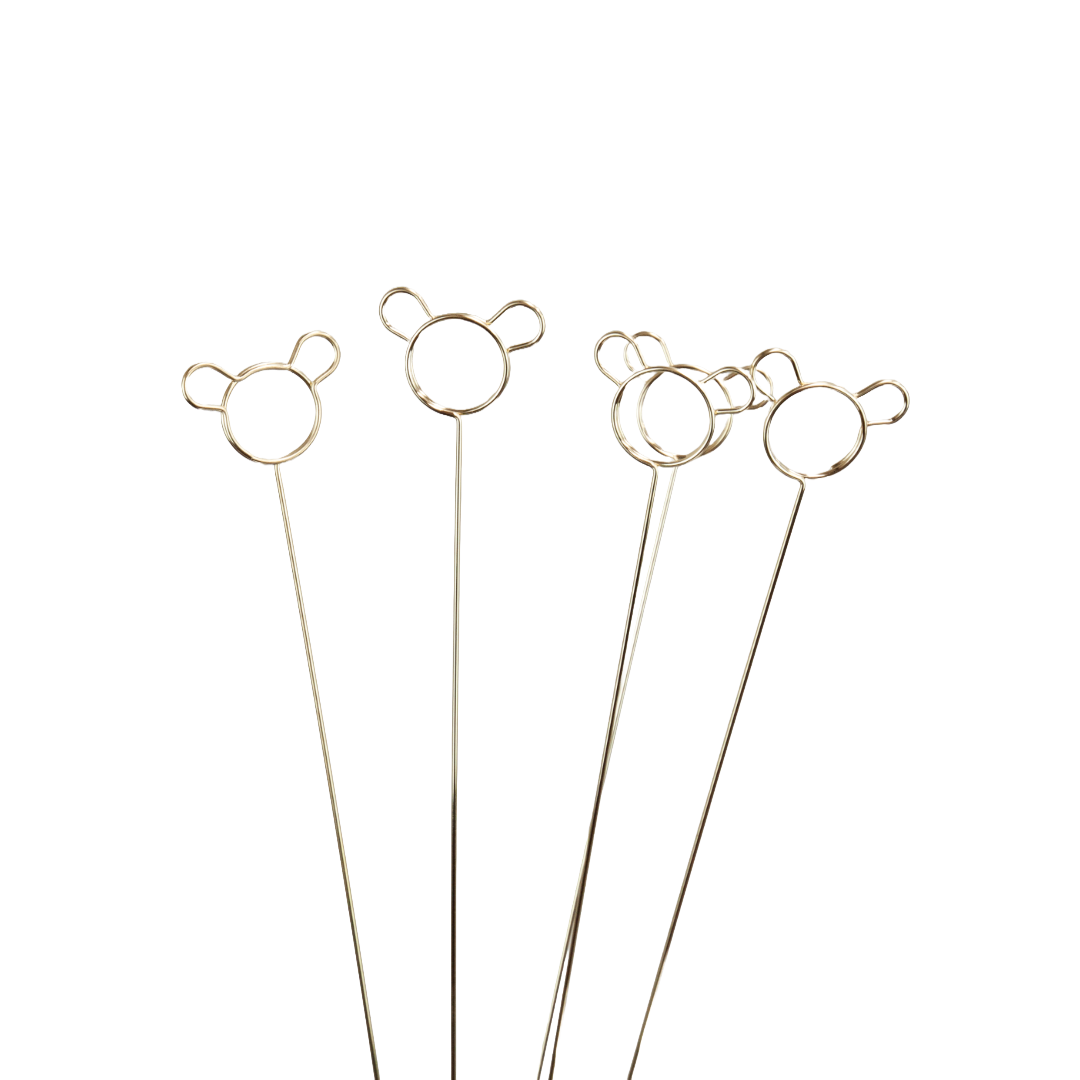 Card Holder Metal Gold Mickey Bouquet Cake Hamper Pack 10