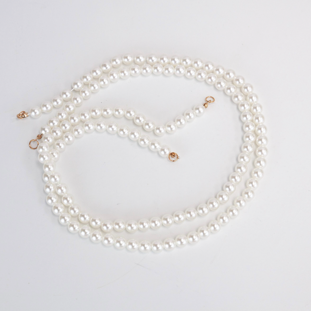 White Pearl Garland Chain 8mmx 520mm Set 2 Wedding Bouquet Decorations