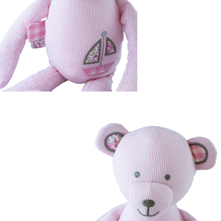 Manon Des Pres®️ Premium Baby Hamper Gift Basket Bear Pink with 100% Cotton Blanket