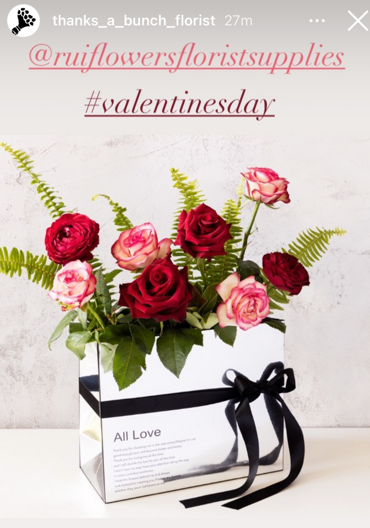 Mirror Flower Carry Box All Love JE T'AIME  L/XL size pack 5