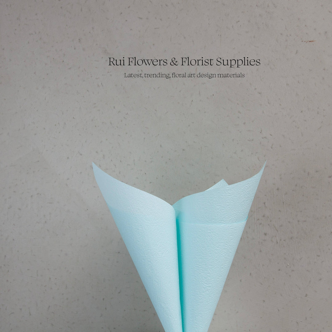 embossed flower wrap skyblue