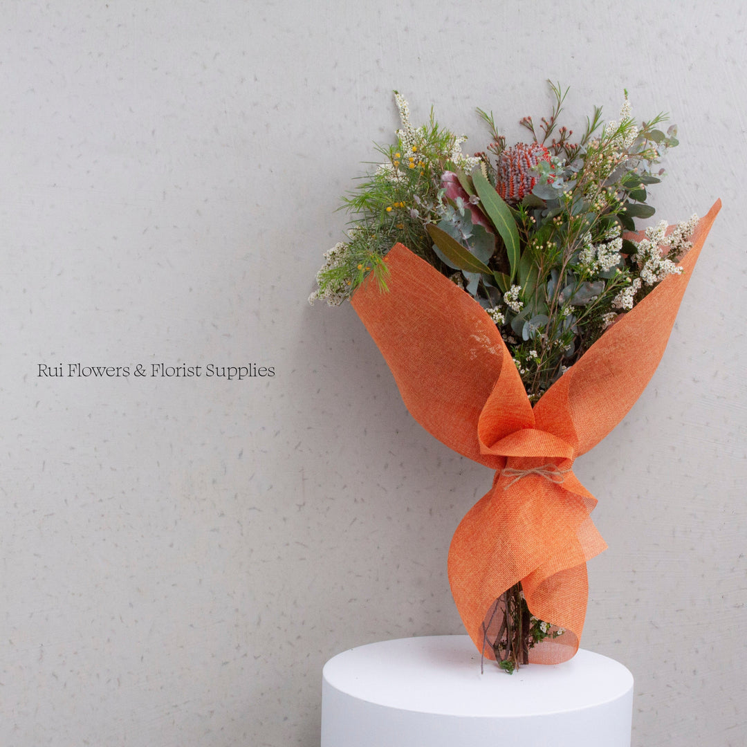 Premium Jute Like Sheets Orange Pack 20 (50x70cm)