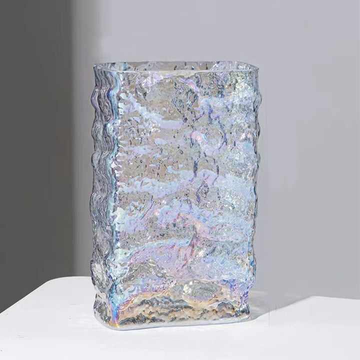 European Style Crystal Glass Rousseau Vase Glacier Series