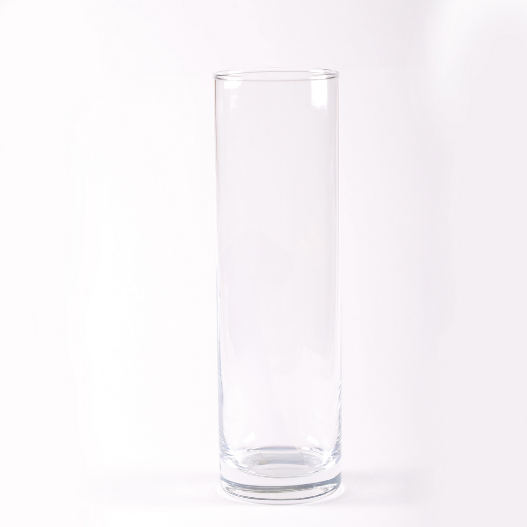 Glass Cylinder Vase Clear 15x60cmH