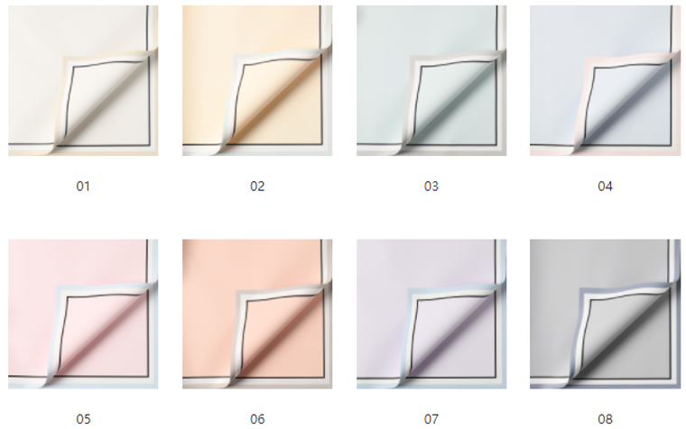 Cello Frosted Elegant Watercolor Border 60mic Pack 20 (58x58cm)