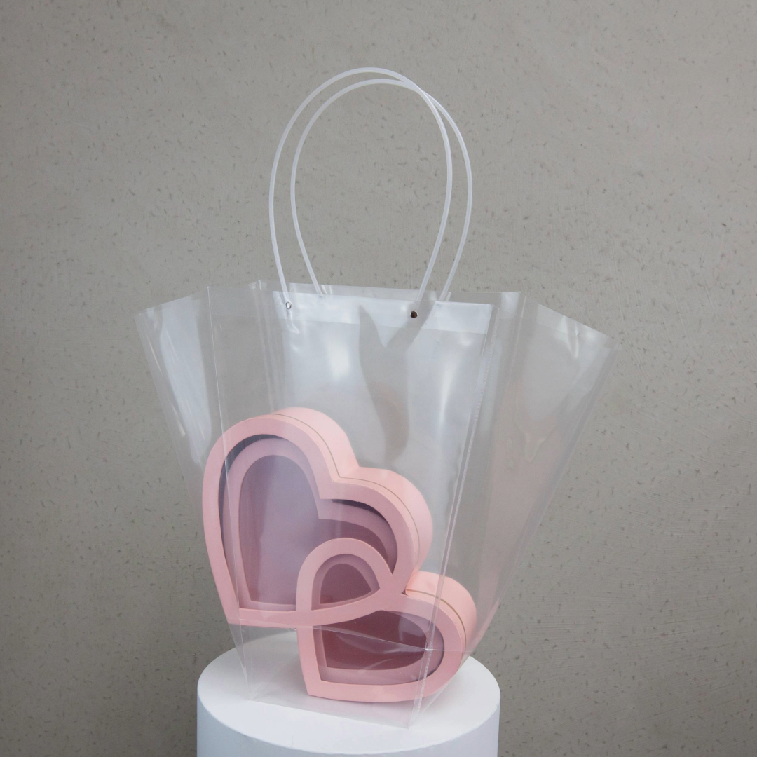 Flower Carry Bag Gift Bag T Bag Clear Pack 10 (39x19x47cmH)