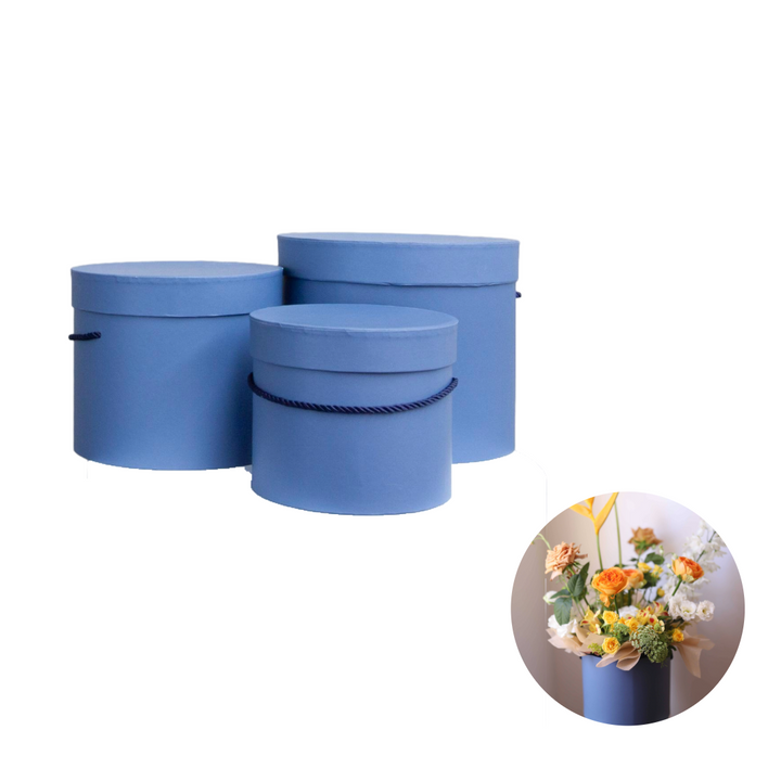 Flower Box Hat Box Round XL 19.5cmH Set 3