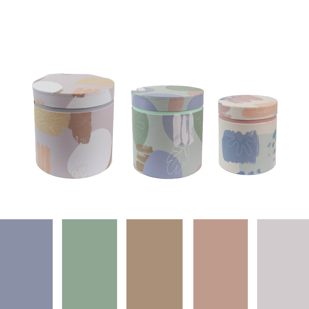 Flower Box Round Watercolour Art Serious Set 3