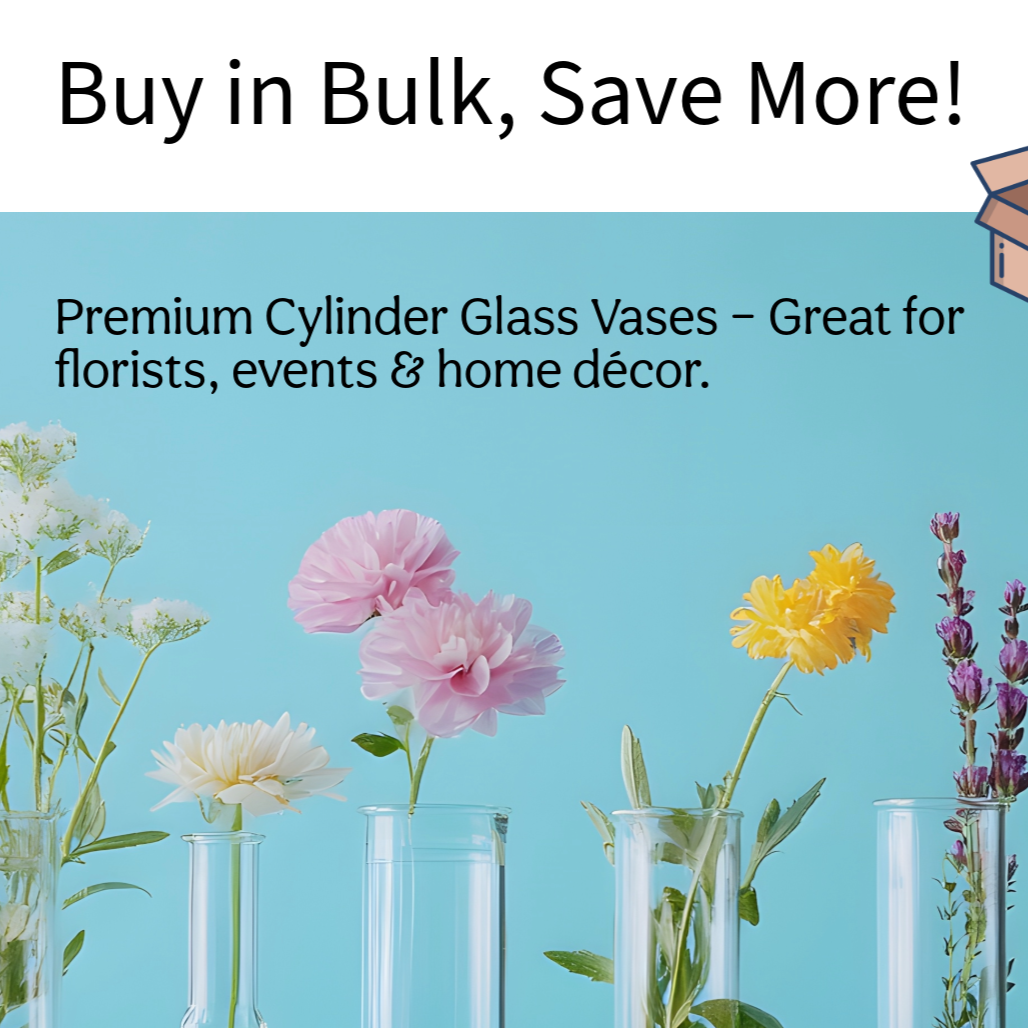 Glass Cylinder Vase Clear 12.5x12.5cmH