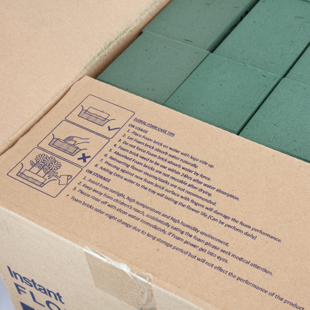 Instant Floral Foam Bricks 20pcs/Box (23x11x7cm)