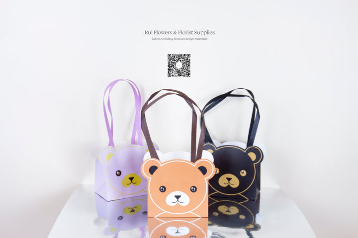 Flower Carry Bag,  Bear Series Pack 10 14.5x10x17.7cmH